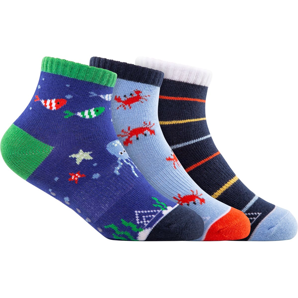 Ripzone Kids' Under The Sea Quarter Socks - 3 pk