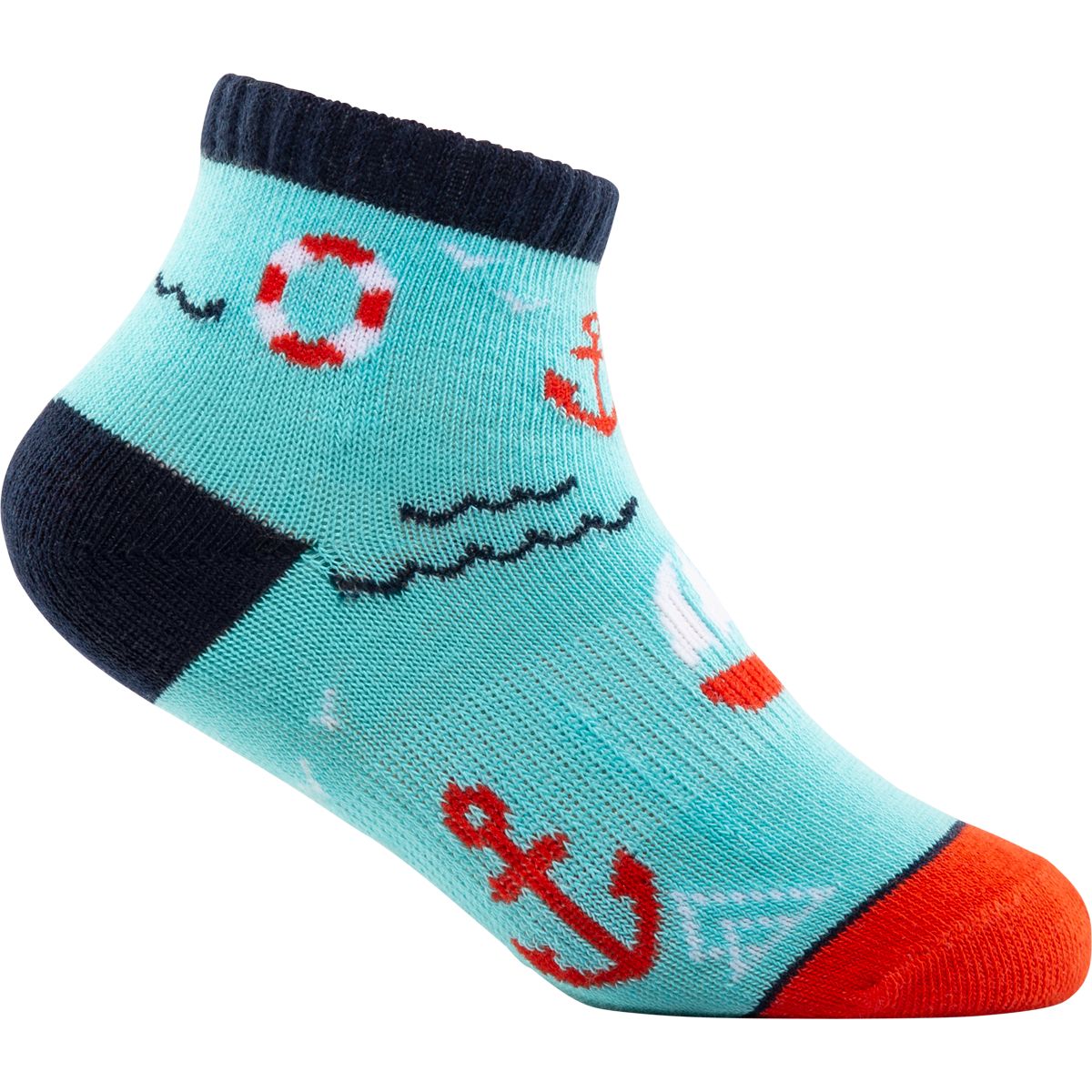 Ripzone Toddler Boys' Nautical Quarter Socks - 3pk