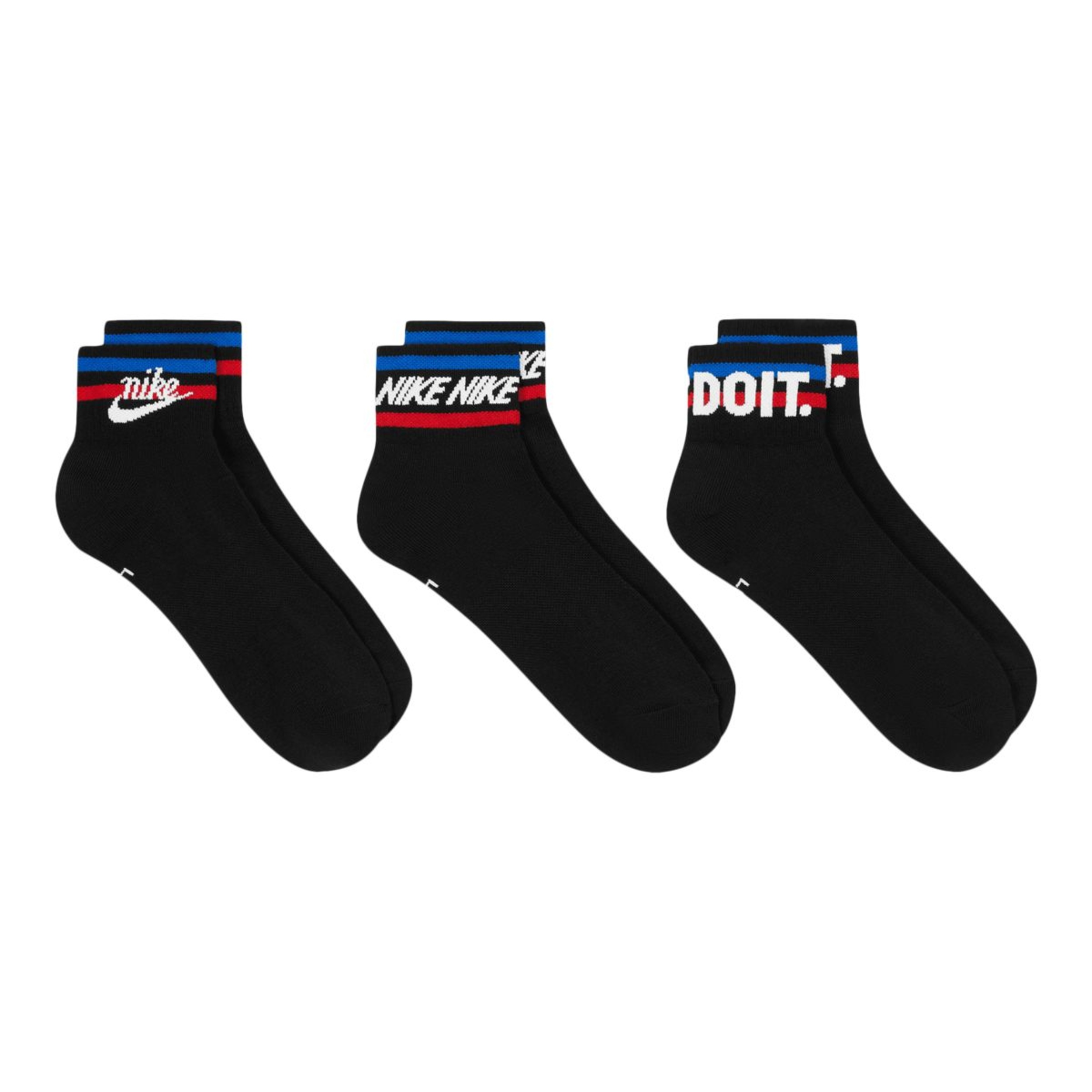 Nike Sportswear Boys' YA Everyday Graphic Ankle Socks - 3 Pack | SportChek