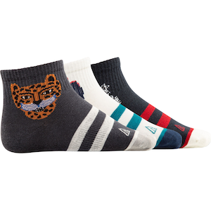 Ripzone Kids' Wild Nature Quarter Crew Socks - 3 pk