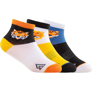 Ripzone Kids' Big Cat Quarter Crew Socks - 3 pk