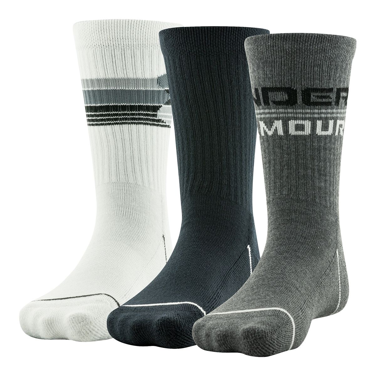 Under Armour Kids’ Phenom 5.0 Crew Socks - 3 pk