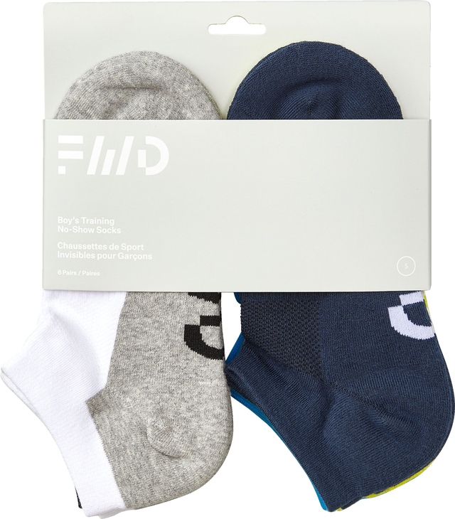 FWD Boys' Athletic No Show Socks - 6 Pack