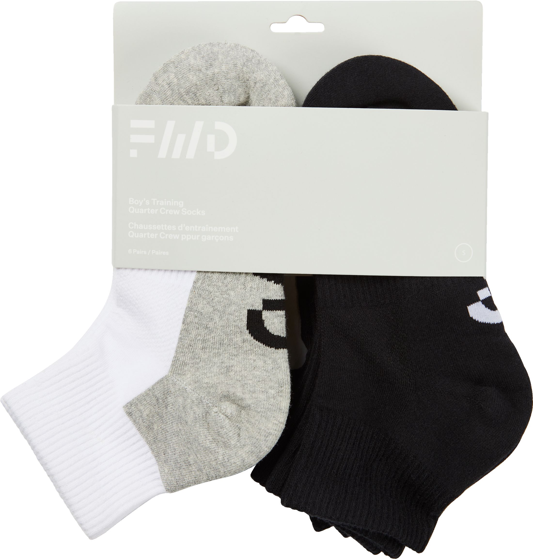FWD Youth Mesh Quarter Crew Socks - 6 Pack