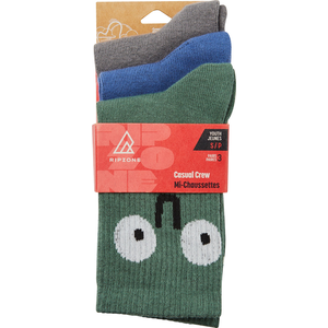 Ripzone Kids' Faces Crew Socks - 3 pk