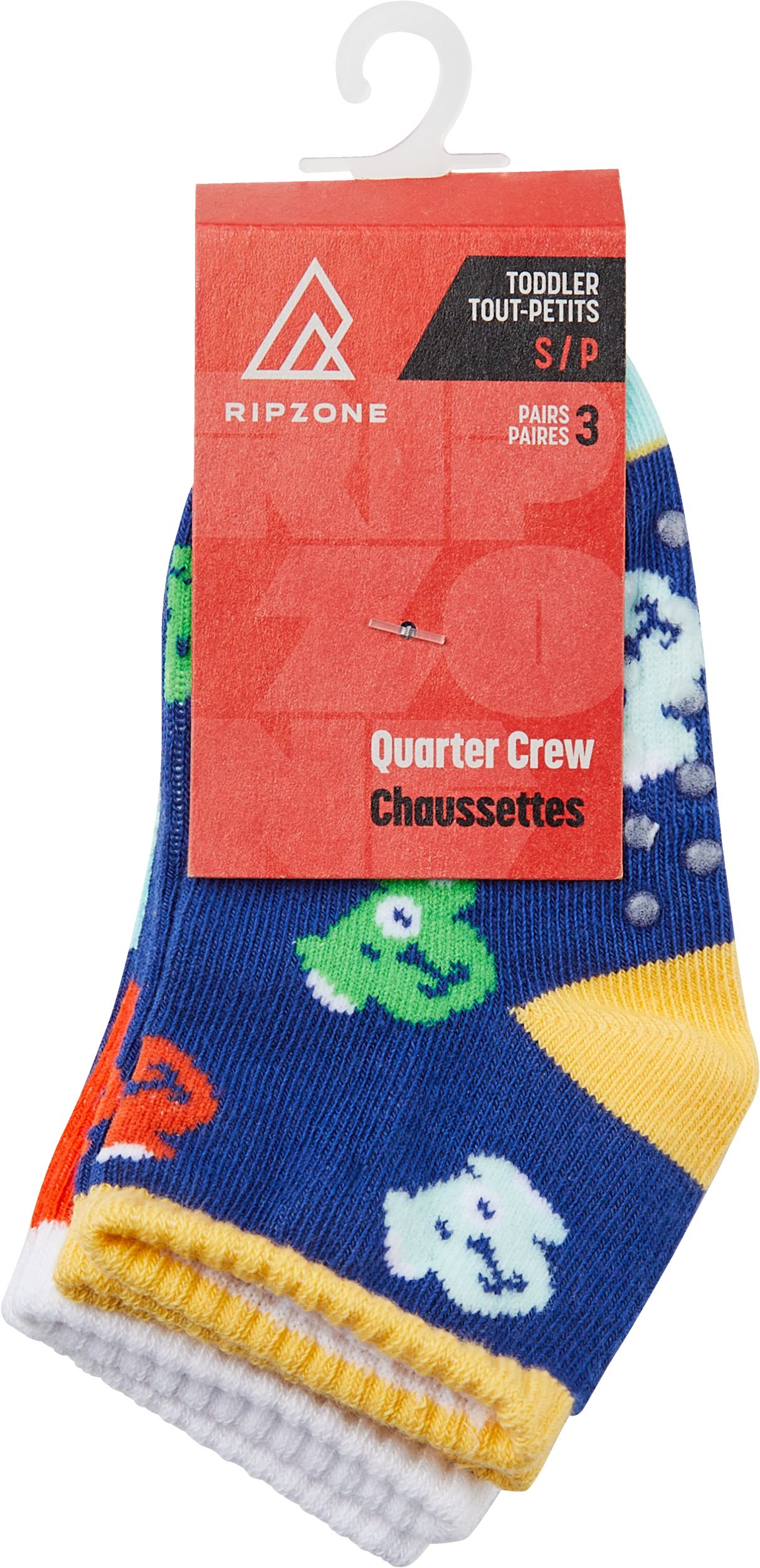 Ripzone Kids' Quarter Crew Socks - 3 pk
