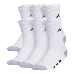 adidas Youth 3-Stripe Cushioned 3.0 Crew Socks - 6pk