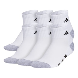 adidas Youth 3-Stripe Cushioned 3.0 Quarter Socks - 6pk