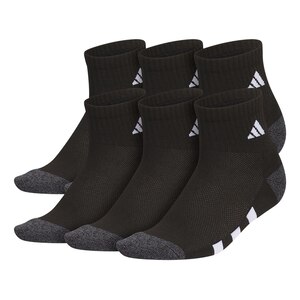 adidas Boys' YA 3-Stripe 3.0 Cushioned Quarter Socks - 6 Pack