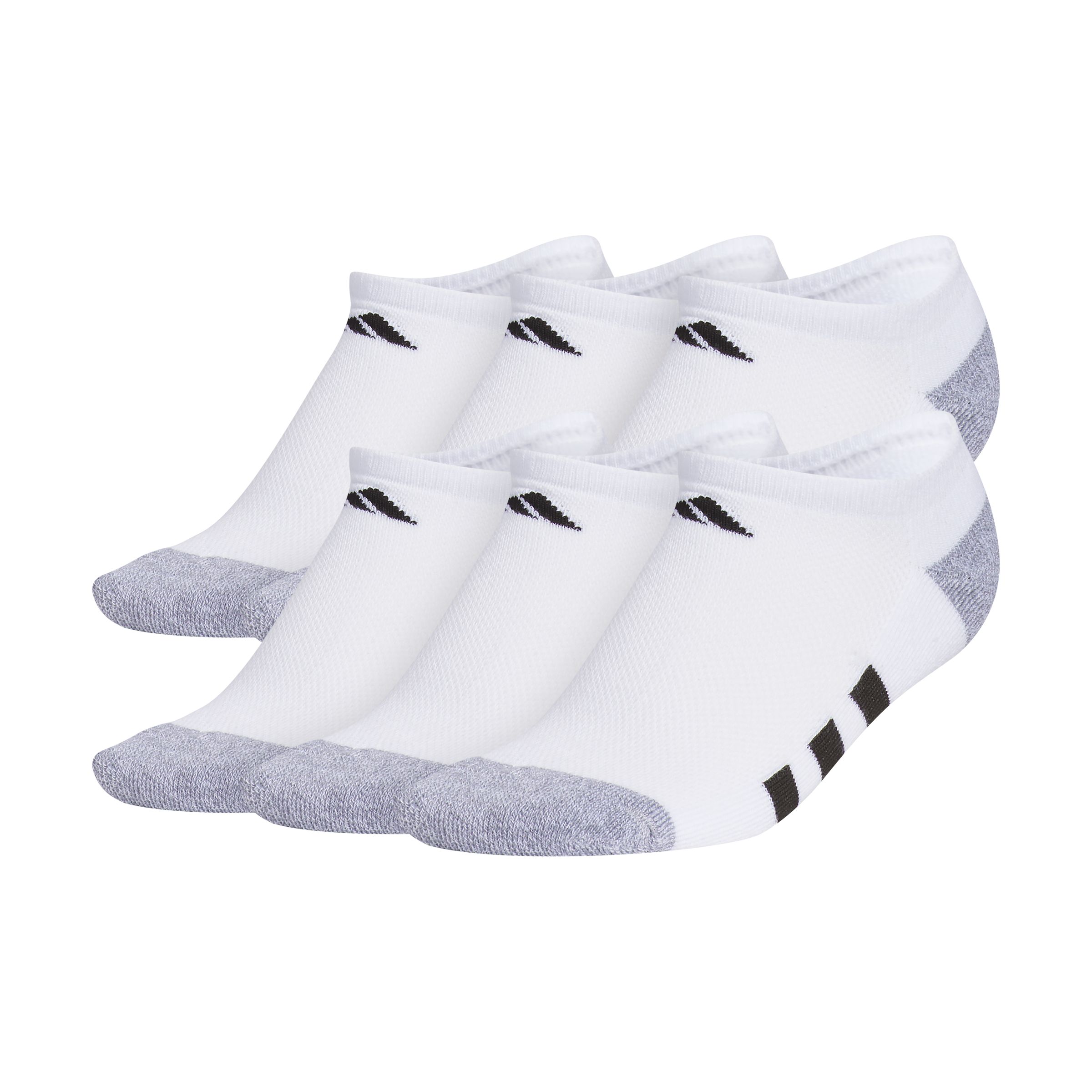 adidas Kids' YA  Cushioned&nbsp;No Show Socks - 6pk