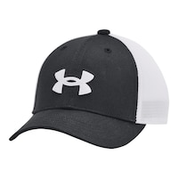 Under Armour Kids' Blitzing Trucker Hat Front_Angled_Left