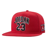 Jordan Kids’ Ya Jersey Flatbrim Hat Front_Three_Fourths_Angled_Left