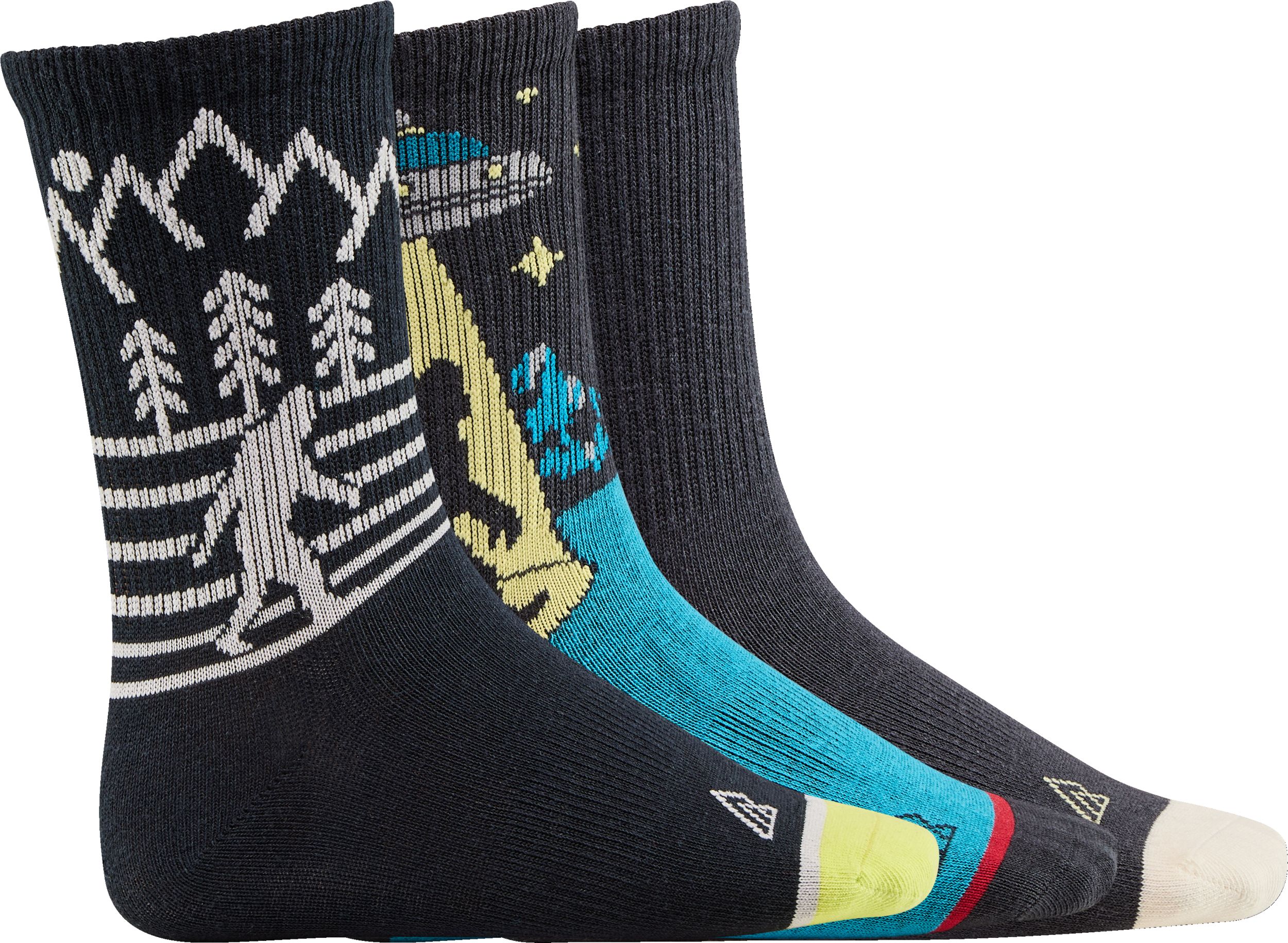 Ripzone Boys' Sasquatch Crew Socks - 3 Pack