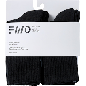 FWD Youth Athletic Crew Socks - 6 Pack