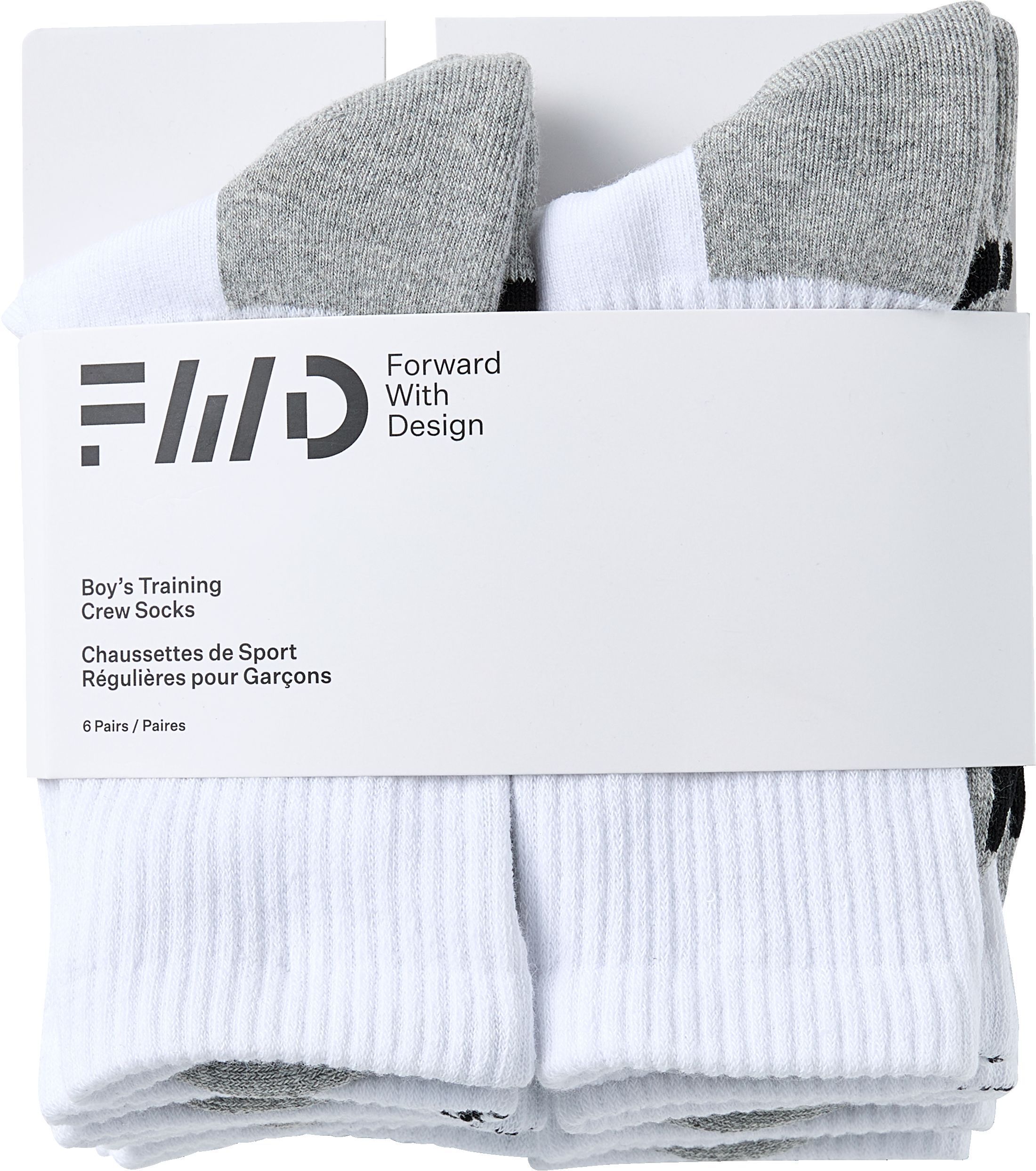 FWD Kids' Athletic Crew Socks - 6 pk