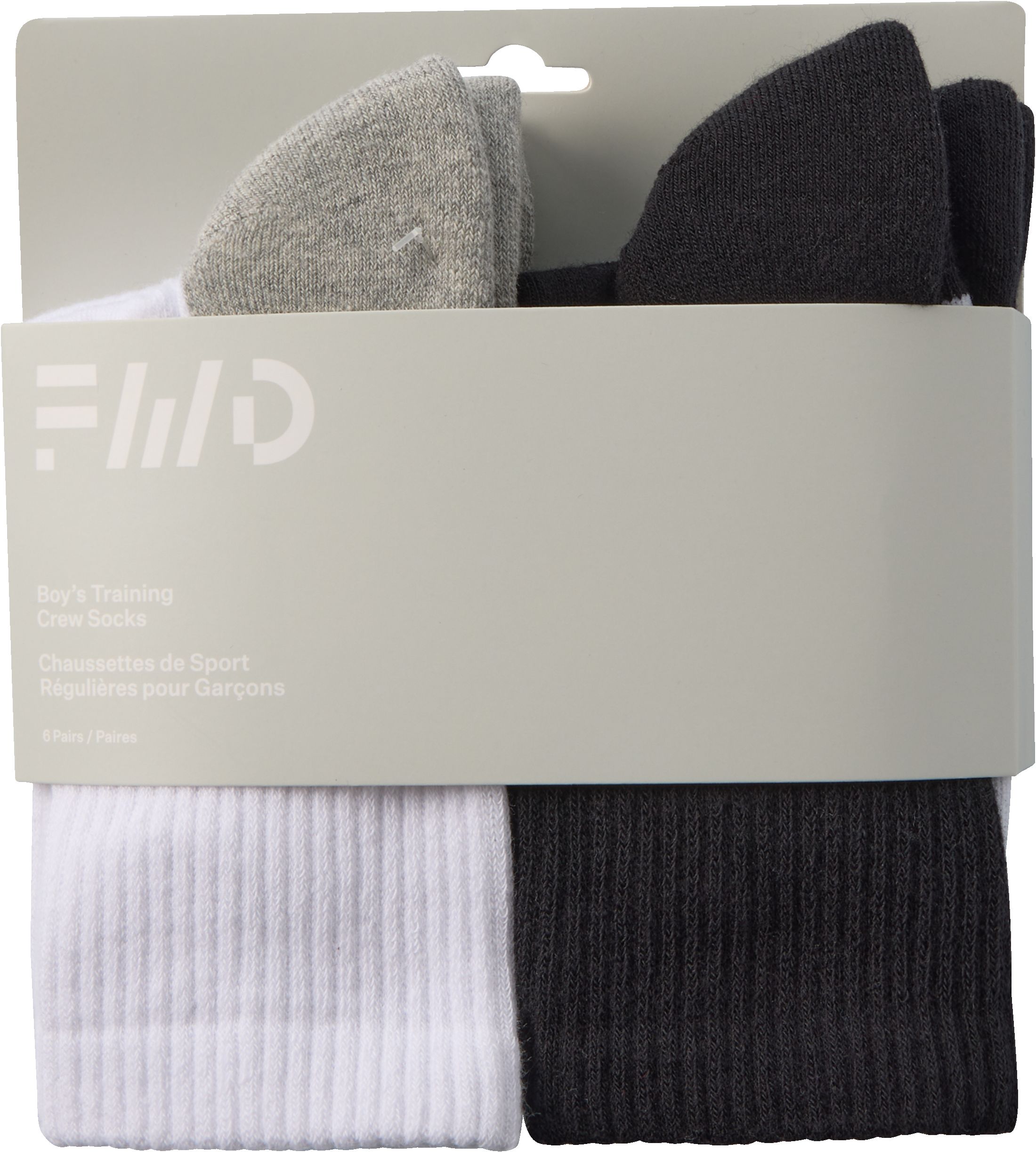 FWD Youth Athletic Crew Socks - 6 Pk