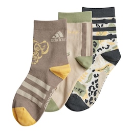 adidas Boys' YA Lion King Quarter Socks - 3pk