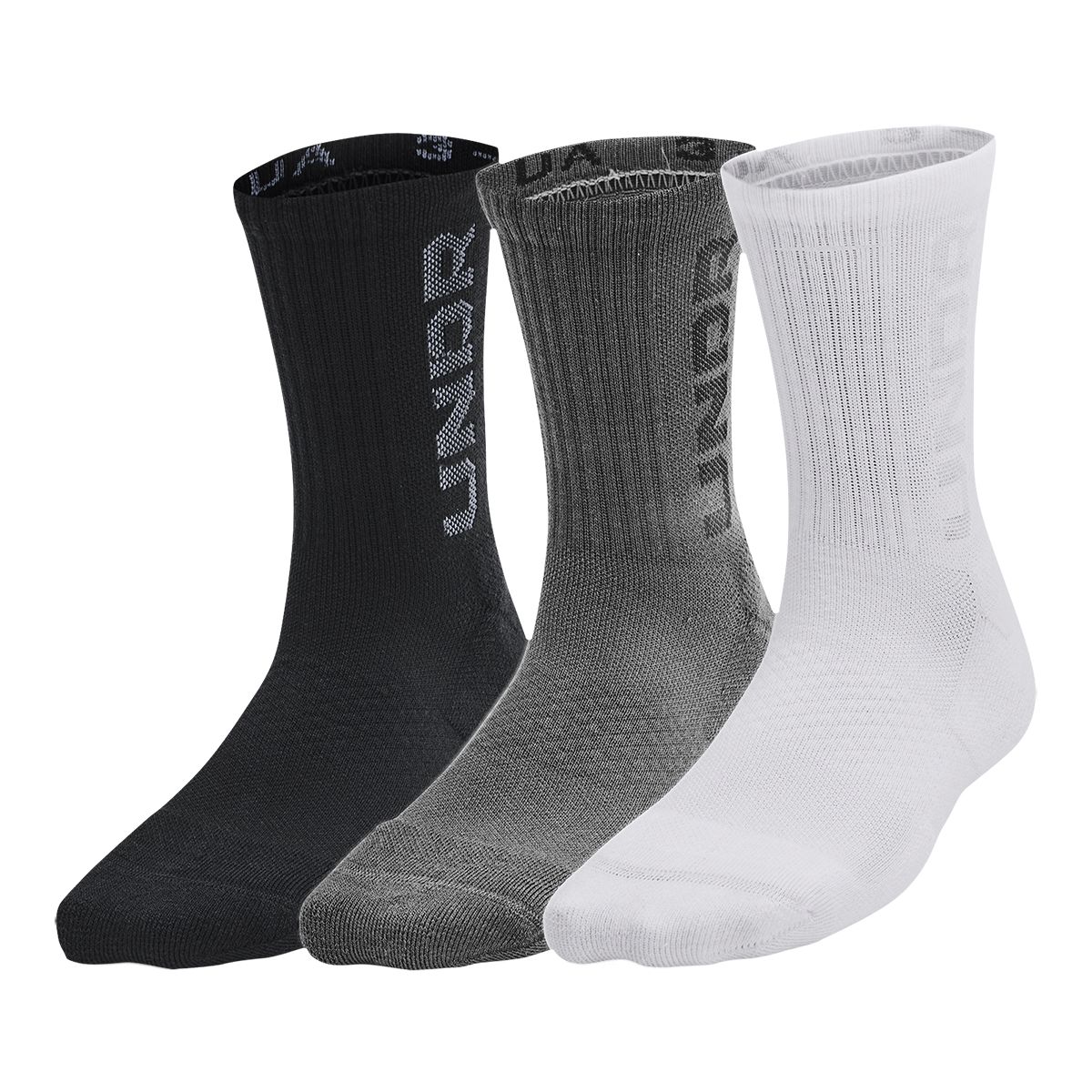 Under Armor Boys' 3-Maker Mid Crew Socks - 3pk
