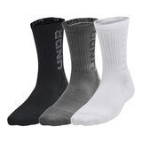 Under Armor Boys' 3-Maker Mid Crew Socks - 3pk Front_Three_Fourths_Angled_Left