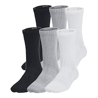 Under Armour Youth Training Cotton Crew Socks - 6 Pack Front_Three_Fourths_Angled_Left