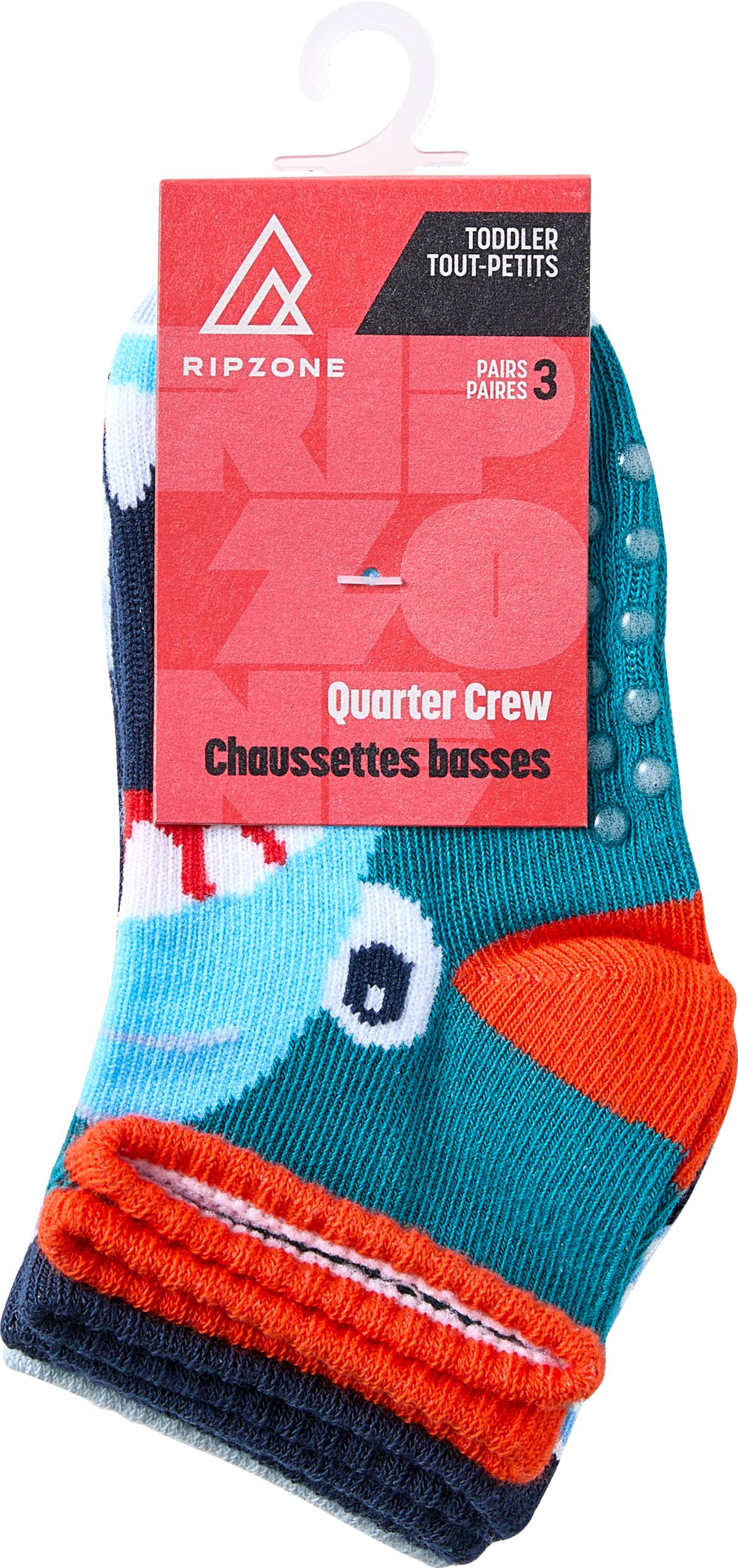 Ripzone Toddler Kids' Sharks Quarter Crew Socks - 3pk