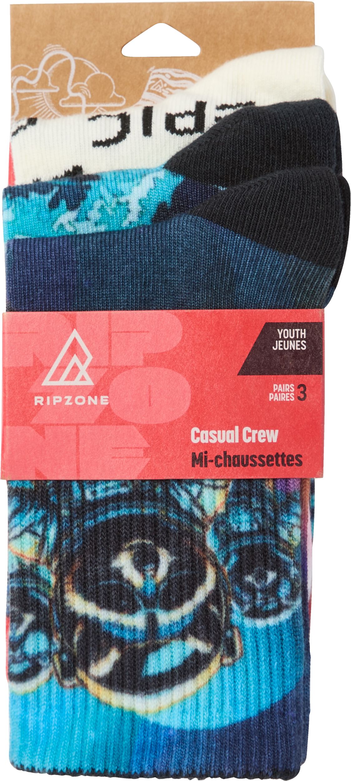 Ripzone Boys' Epic Crew Socks - 3 Pack