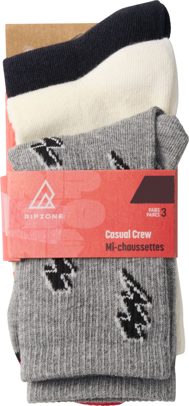 Ripzone Boys' Rebel Crew Socks - 3 Pack