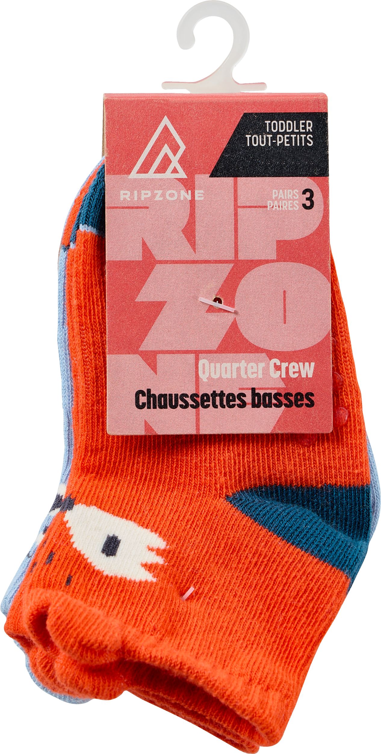 Ripzone Boys' Animal Quarter Crew Socks - 3 Pack