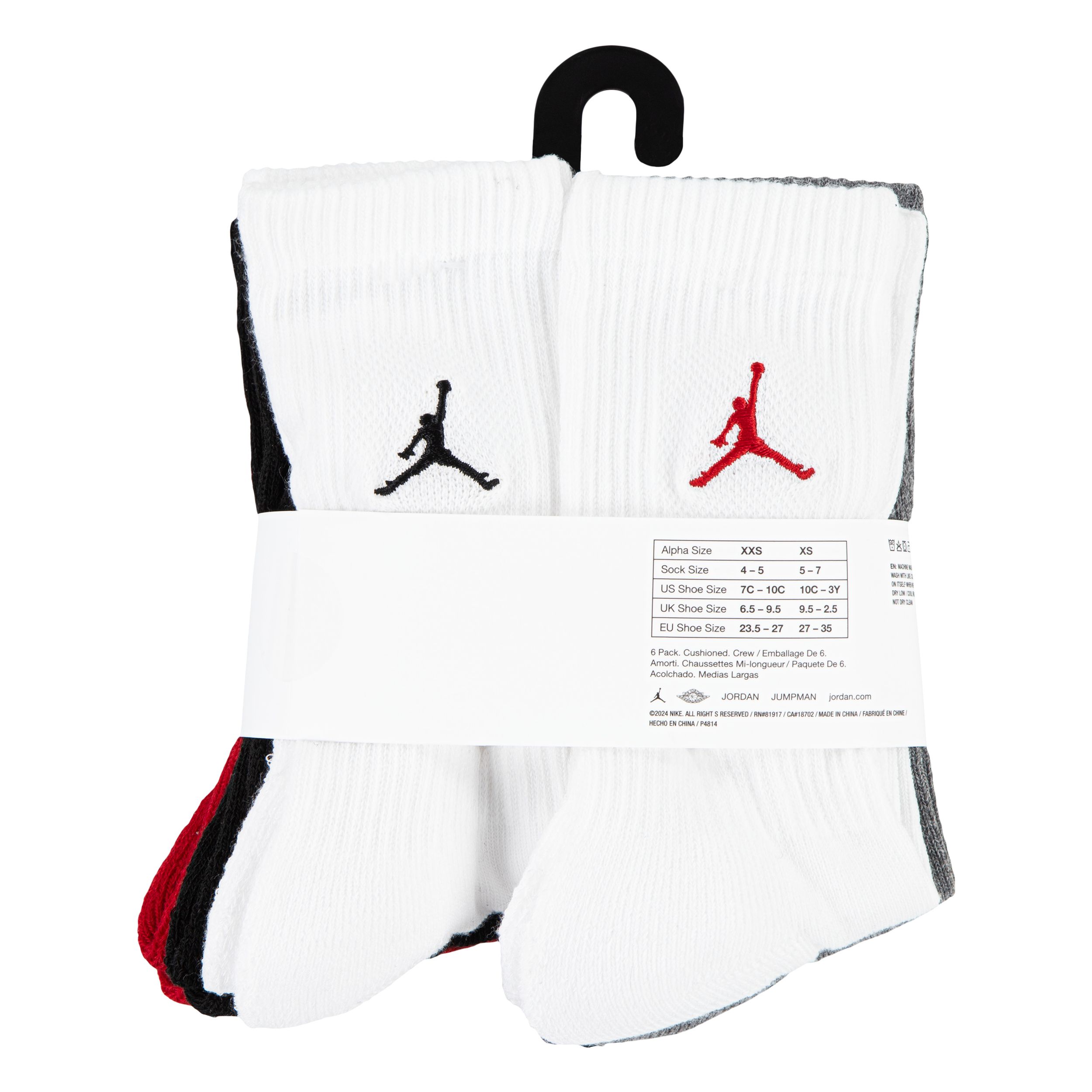 Jordan Kids' Essential Sweatshirt Socks 6-pk