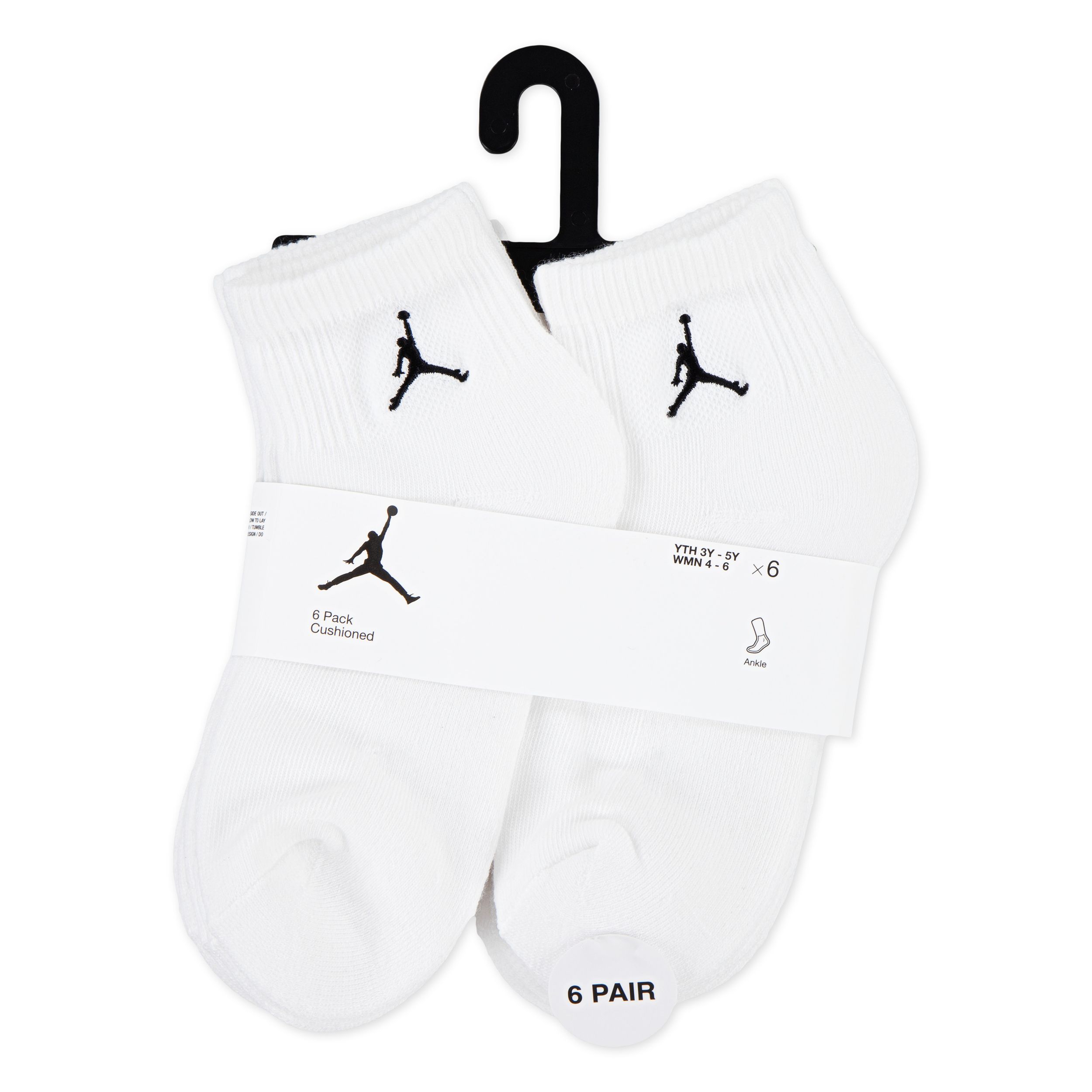 Jordan Kids' Essential Ankle Socks - 6 Pack