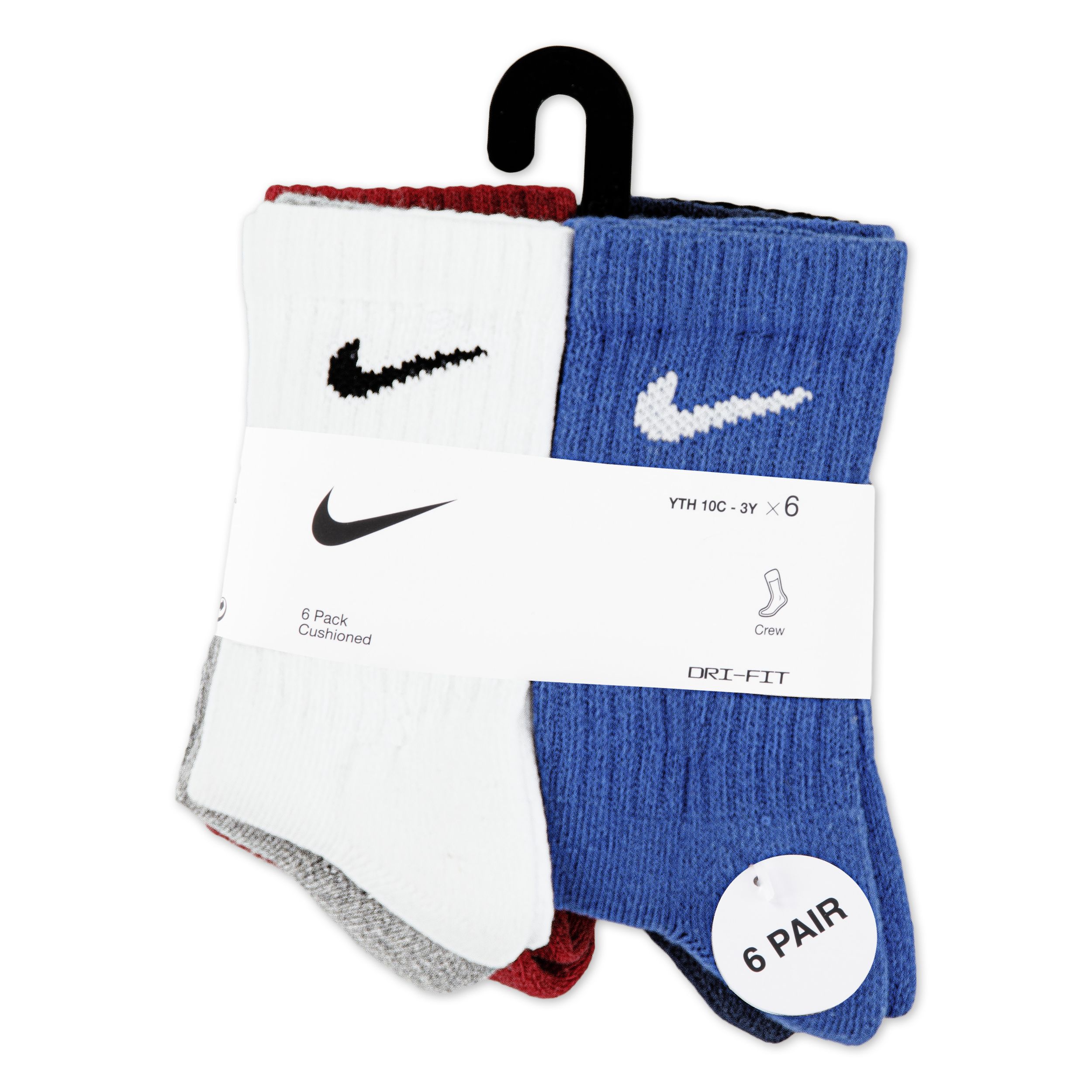 Nike Little Kids' Performance Crew Socks 6-pk