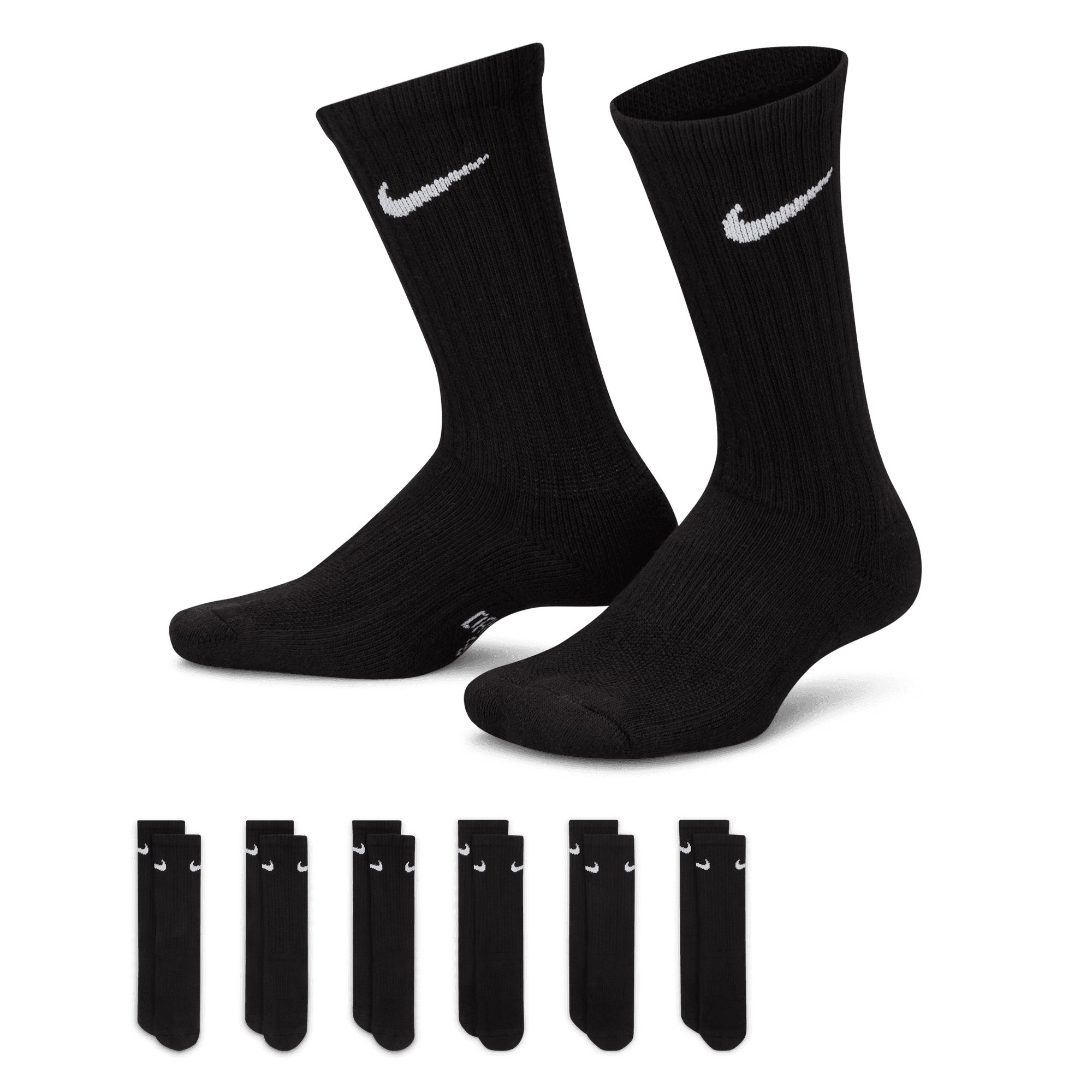 Nike Kids' Ya Everyday Cushioned Athletic Socks 6-pk