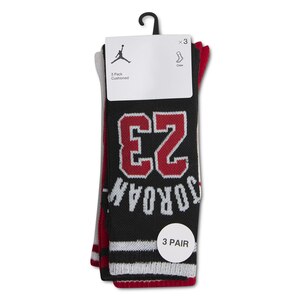 Jordan Kids' Varsity Jersey Sweatshirt Socks 3-Pack with Comfortable Arch Support