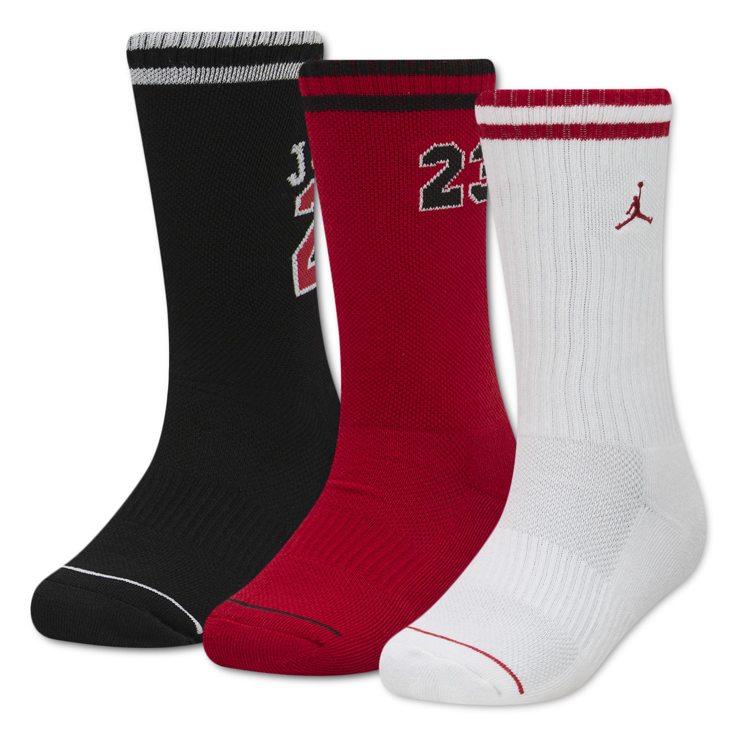 Jordan Kids' Varsity Jersey Sweatshirt Socks 3-Pack with Comfortable Arch Support