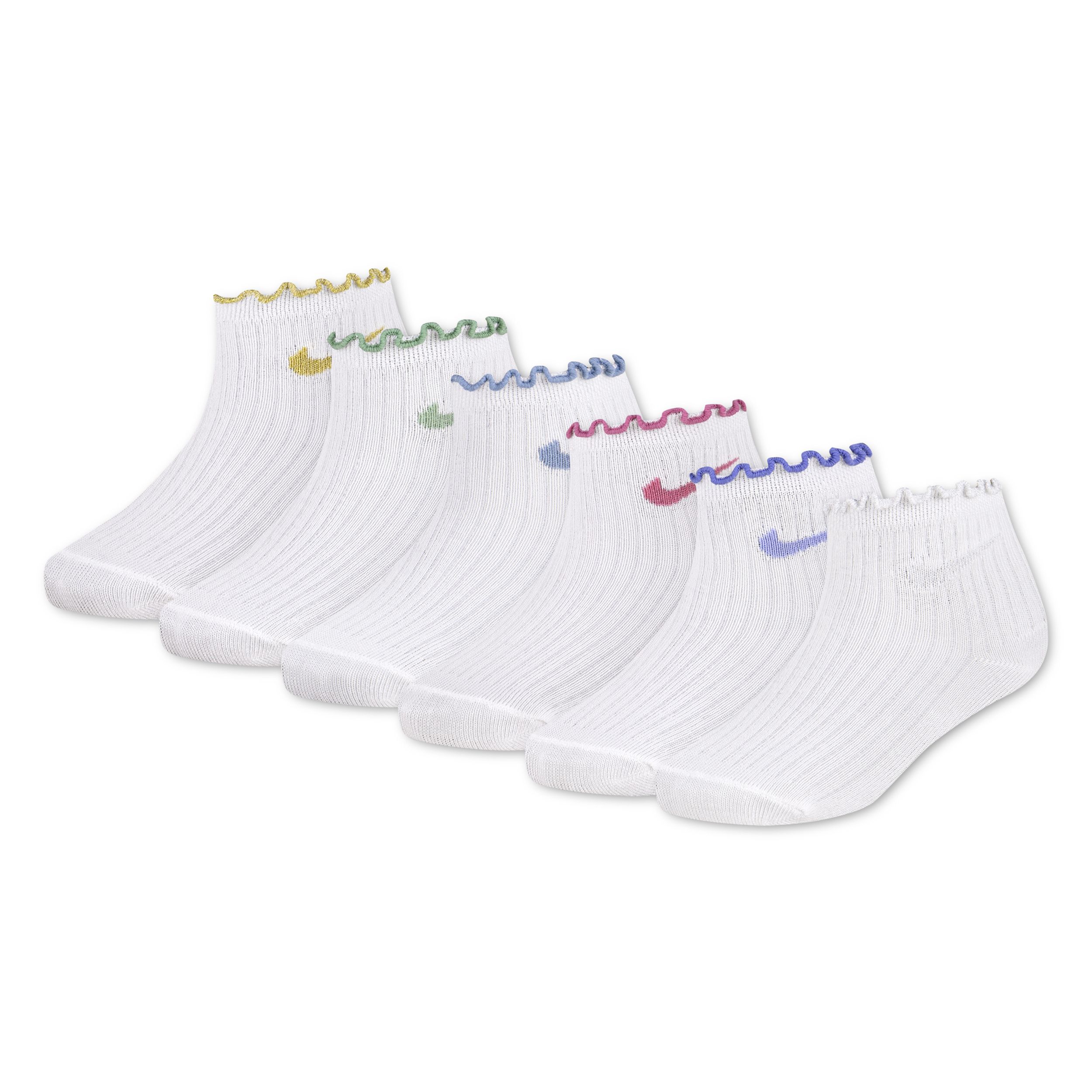 Nike Kids' Light Lettuce Trim Ankle Socks 6-pk