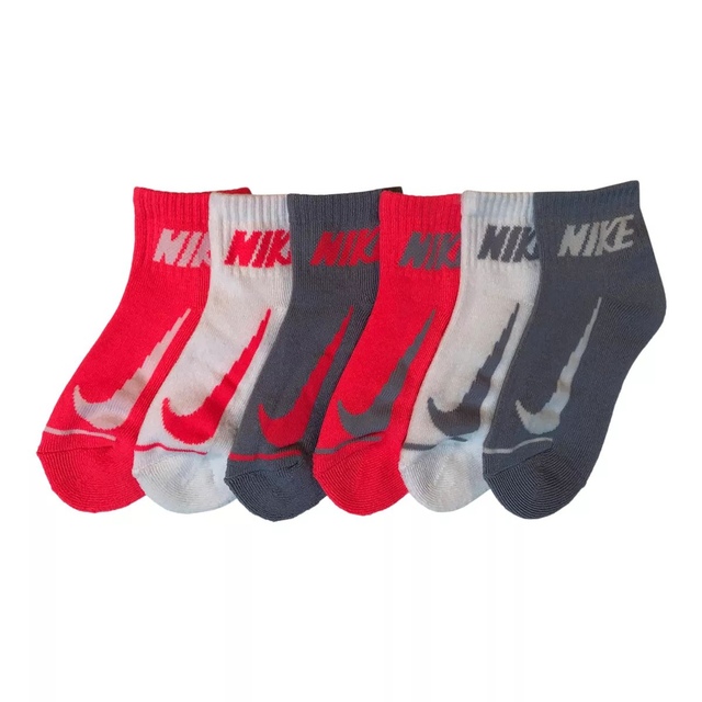 Nike Girls' Simple Swoosh Ankle Socks - 6 Pack Side_Left