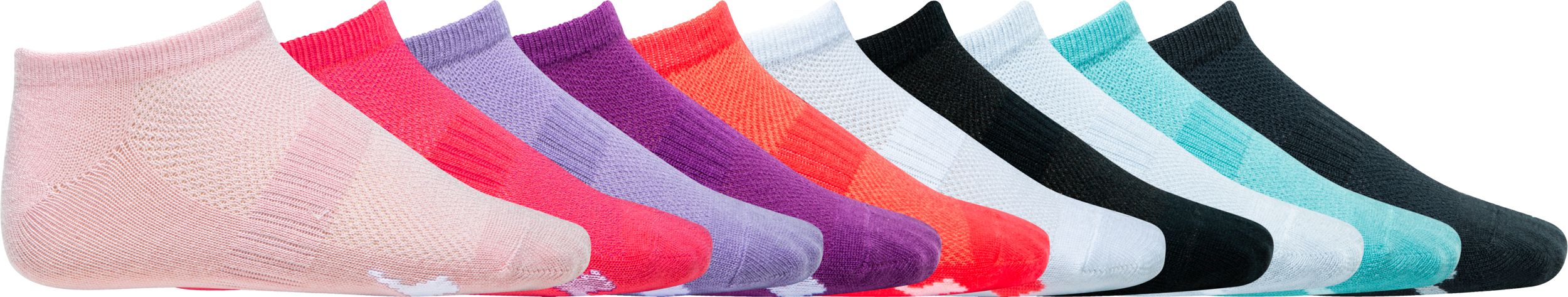Diadora Girls' Colour No Show Socks - 10 Pack Side_Right
