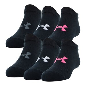 Under Armour Girls' Essential No-Show Socks 6pk