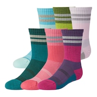 FWD Kids' Performance Crew Socks - 6 pk Front_Angled_Left