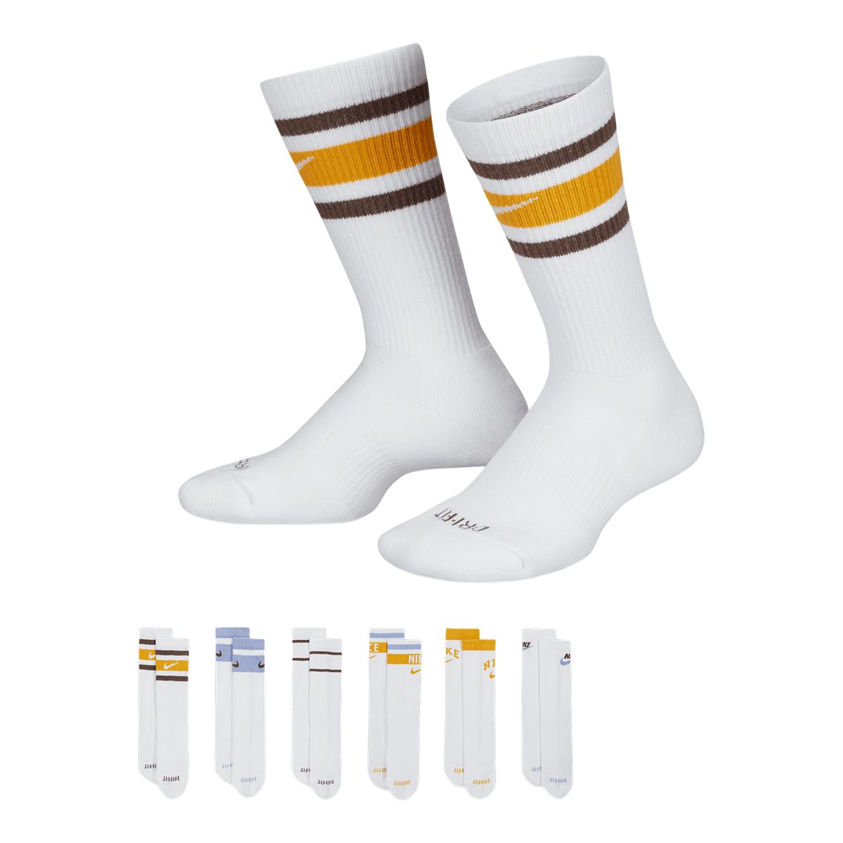 Nike Girls Everyday Cushioned Crew Socks 6 Pack SportChek