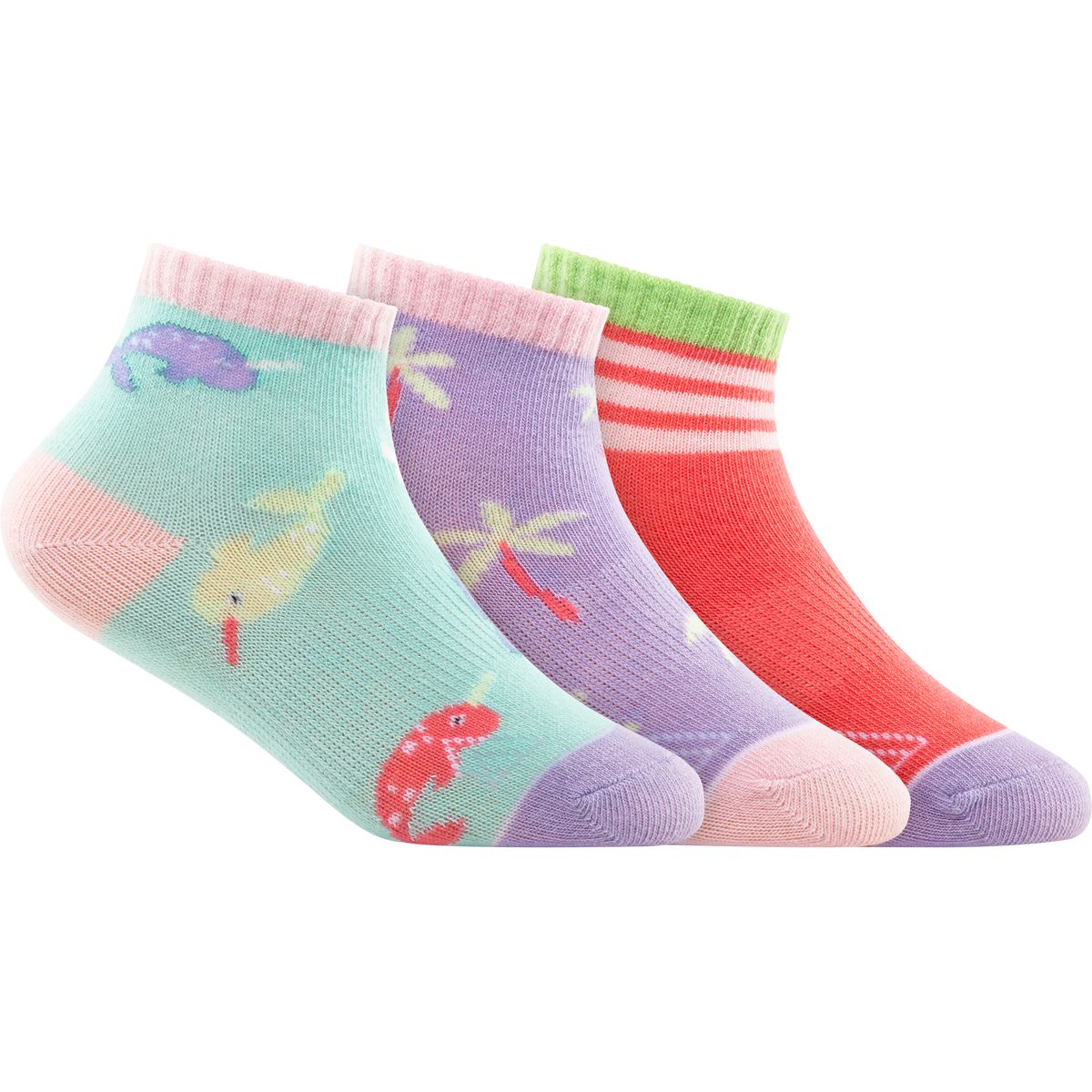 Ripzone Kids' Narwhal Printed Quarter Socks - 3 pk