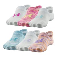 Under Armour Girls' Essential Ultra Low Tab Socks - 6 Pack Front_Angled_Left