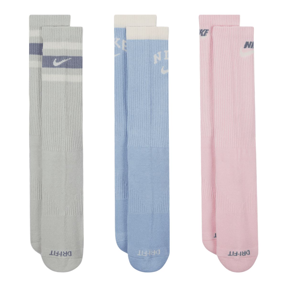Nike Girls' Everyday+ Cushioned Crew Socks - 3 Pack | SportChek
