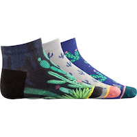 Ripzone Girls' No Show Cactus Socks 3pk Side_Right