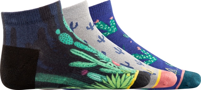 Ripzone Girls' No Show Cactus Socks 3pk