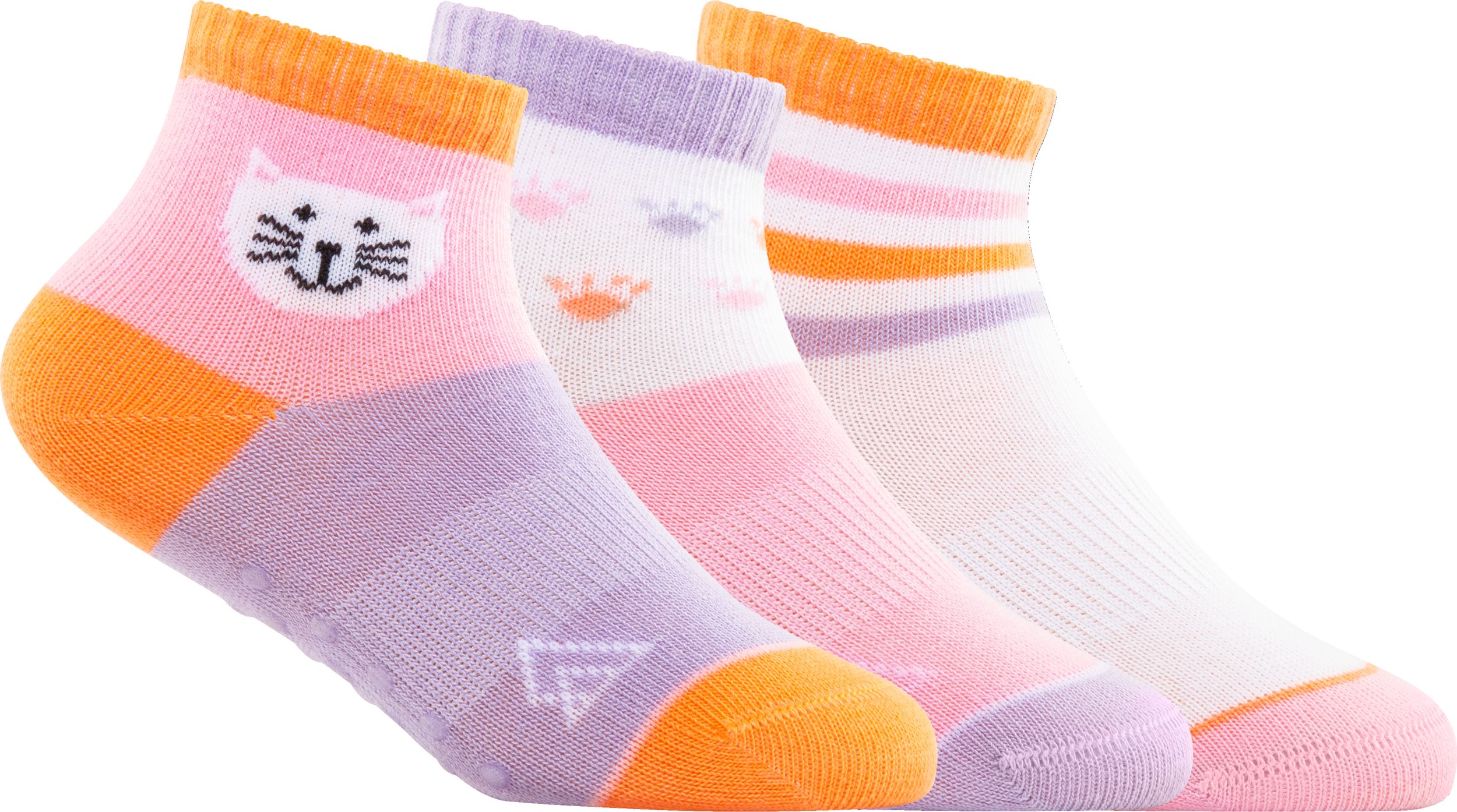 Kid Girls' 3 Pack Quarter-Crew Socks