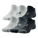 Under Armour Girls' Essential No Show Socks - 6 Pack Front_Three_Fourths_Angled_Left