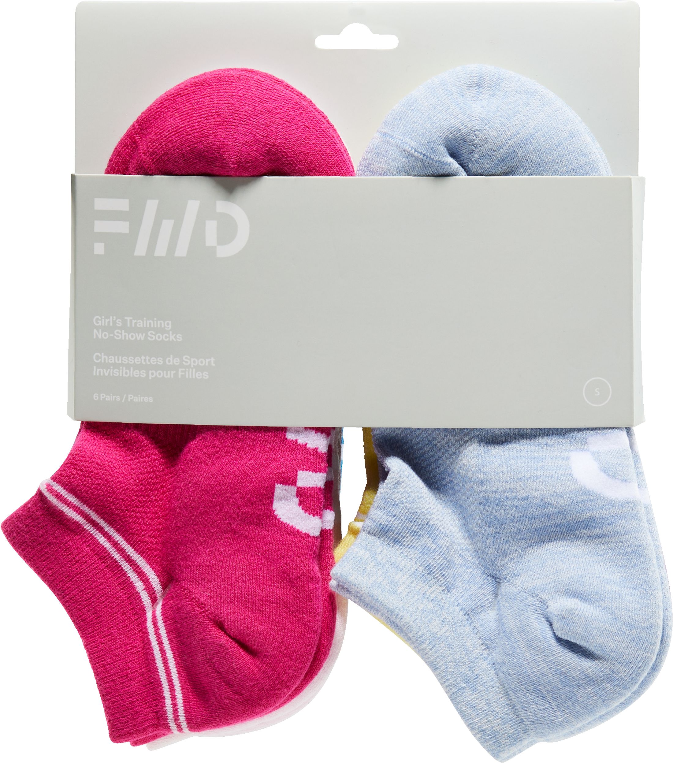 FWD Girls' Athletic No Show Socks - 6pk