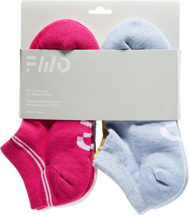 FWD Girls' Athletic No Show Socks - 6pk