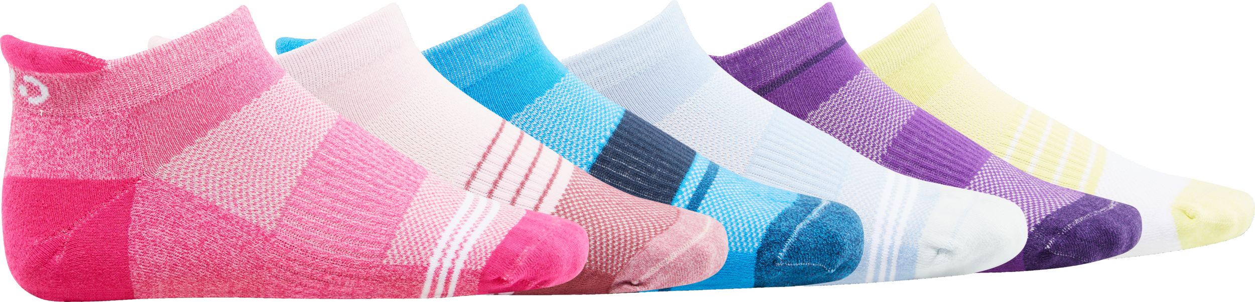 FWD Girls' Rise No Show Socks - 6 Pack